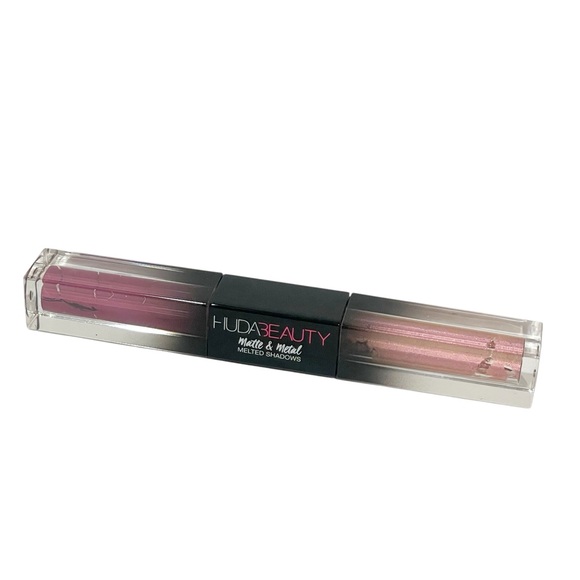 Huda Beauty Matte & Metal Liquid Eyeshadows Silk Bomber Bubblegum - Picture 1 of 4